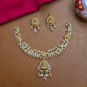 Tugira Lakshmi Pearl Neckpiece