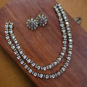 sherin Victorian Dual AD Necklace