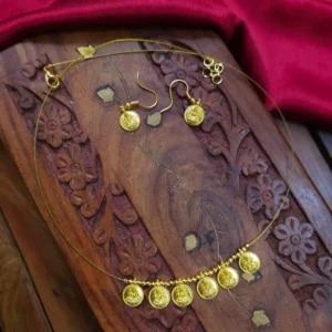 Invisible Lakshmi Coin Neckpiece