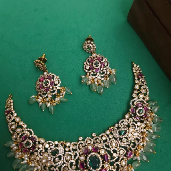 Charita Jadau Victorian Neckpiece - Image 2