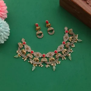 Hirdaya Elephant Coral Neckpiece