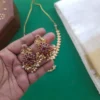 Floral Manga Coin Neckpiece - Red - Image 2