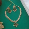 Floral Manga Coin Neckpiece - Green