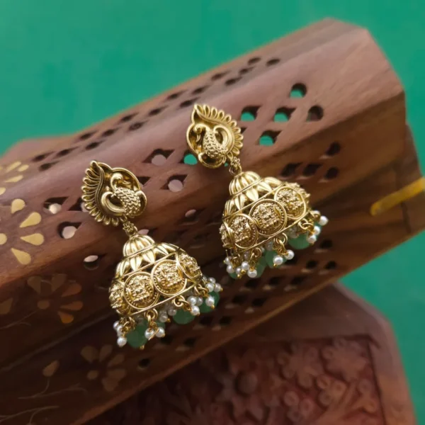 Peacock Antique Jhumka