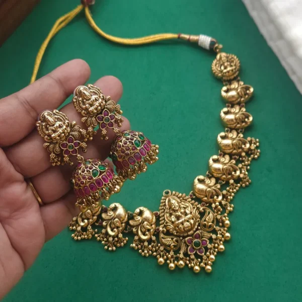 Madhu Nagasi Temple Designer Neckpiece - Image 2