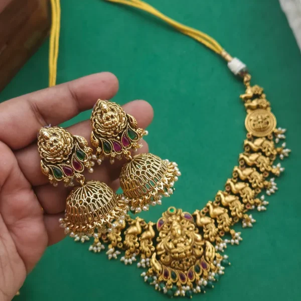 Visamaya Antique Nagasi Temple Designer Necklace - Image 2