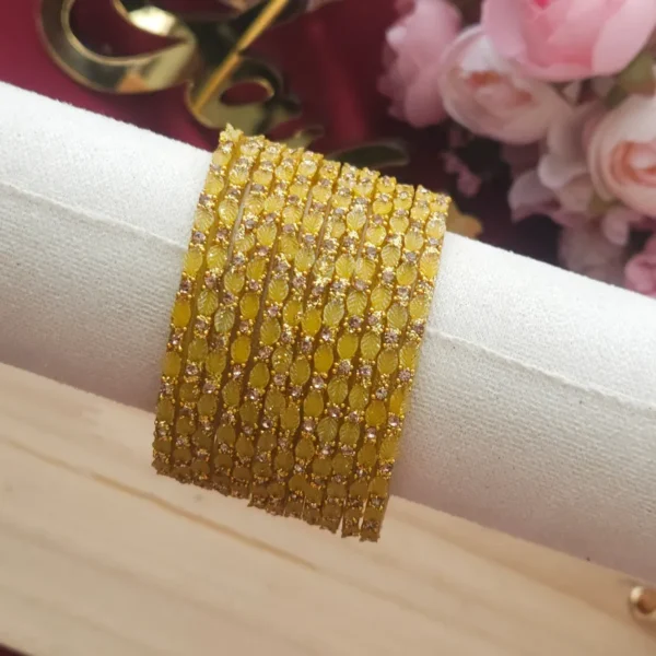 Leafy Glass Bangles - Image 7