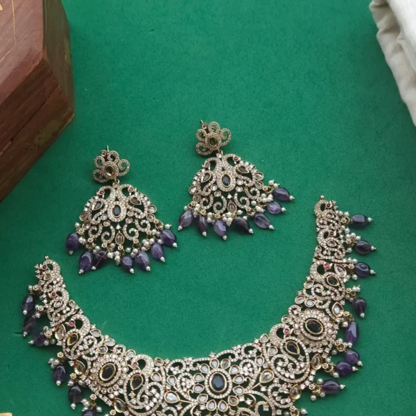 Hera Victorian Purple Neckpiece - Image 2