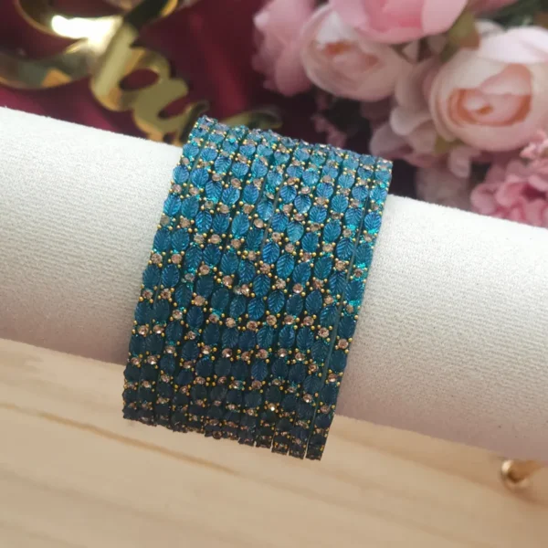 Leafy Glass Bangles - Image 9
