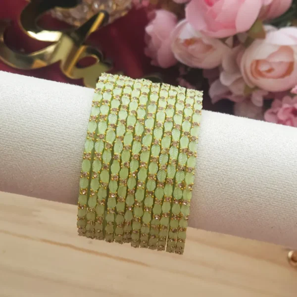 Leafy Glass Bangles - Image 5