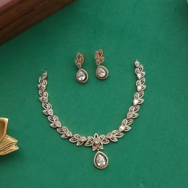 Leafy Diamond Replica Neckpiece