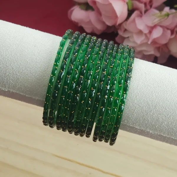 Premium Raindrops Glass Bangles - Image 10