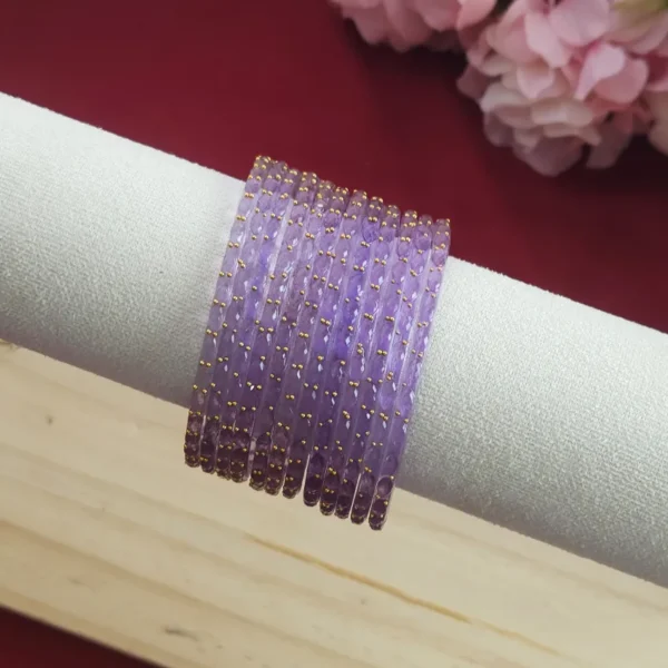 Premium Raindrop Glass Bangles - Pastel Colors - Image 5