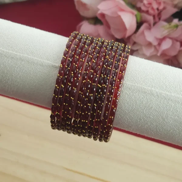 Premium Raindrops Glass Bangles - Image 7