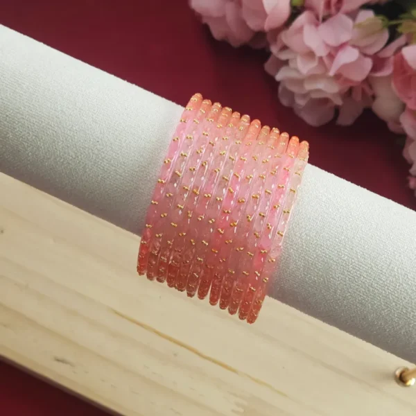 Premium Raindrop Glass Bangles - Pastel Colors - Image 4