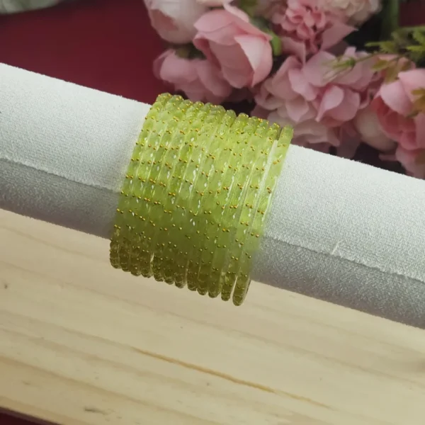 Premium Raindrop Glass Bangles - Pastel Colors - Image 6