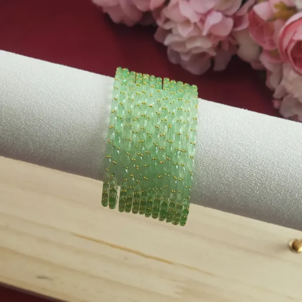 Premium Raindrop Glass Bangles - Pastel Colors - Image 4