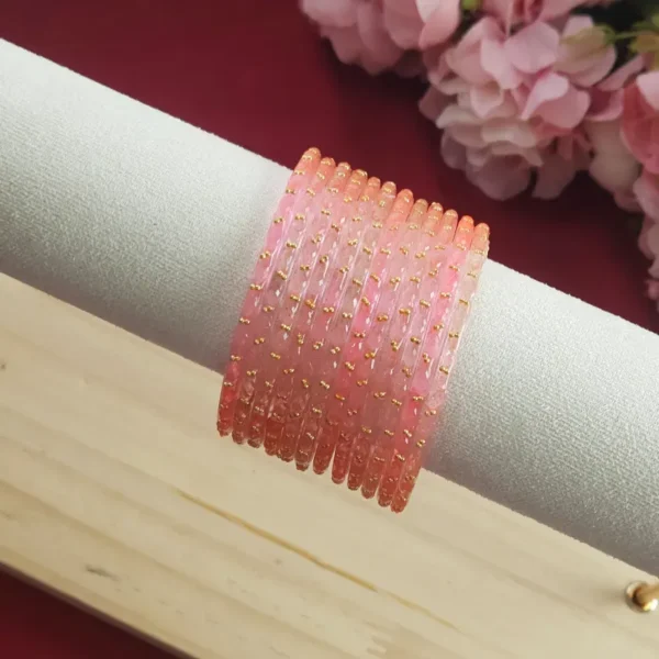 Premium Raindrop Glass Bangles - Pastel Colors - Image 10
