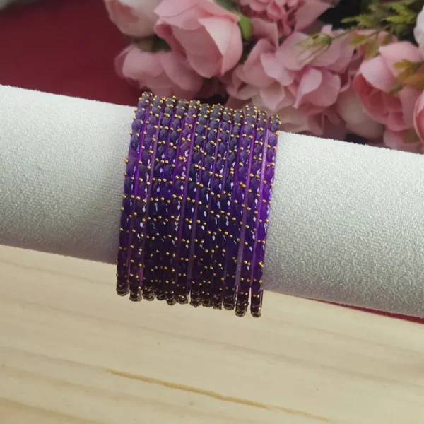 Premium Raindrops Glass Bangles - Image 5