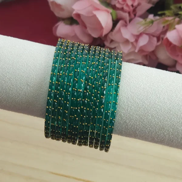 Premium Raindrops Glass Bangles - Image 11