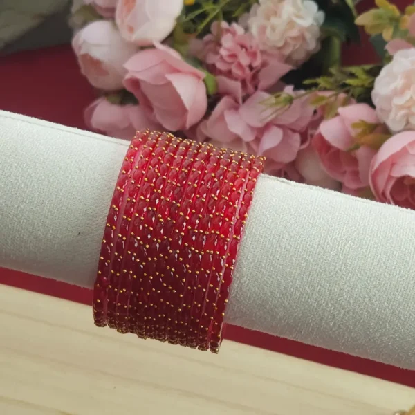 Premium Raindrops Glass Bangles - Image 8