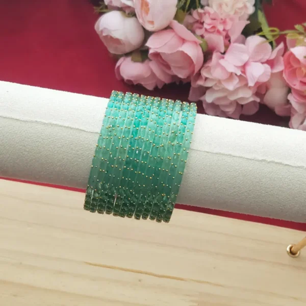 Premium Raindrop Glass Bangles - Pastel Colors - Image 7