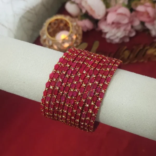 Leafy Glass Bangles - Image 2